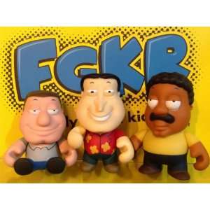  Family Guy Kidrobot Set 3 Quagmire Joe & Cleveland New W 