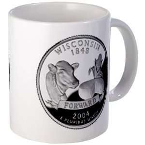   Wisconsin Wi State Quarter Proof Mint Image 11oz Ceramic Coffee Mug