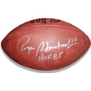 Roger Staubach Autographed Wilson NFL Football with HOF85:  