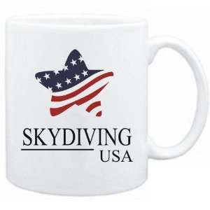   New  Skydiving Usa Star Color   America  Mug Sports