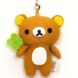   Rilakkuma plush charm brown bear with cloverleaf Toys & Games