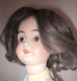   brown modacrylic hairpiece to use as 13 14 head circ doll wig  