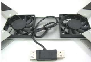 Travel USB Folding 2 Fan Laptop PC Cooling Cooler Pad S  