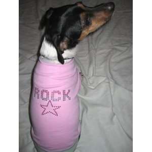 Rock Star Dog Tee, Pink (Small):  Kitchen & Dining