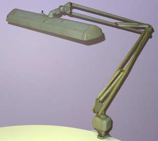   AGE AMPLEX FLOATING ARM VINTAGE DRAFTING LAMP TABLE CLAMP LIGHT  