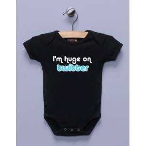  Im Huge on Twitter Black Infant Bodysuit / One piece 