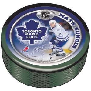 NHL Toronto Maple Leafs Mats Sundin Hockey Puck:  Sports 