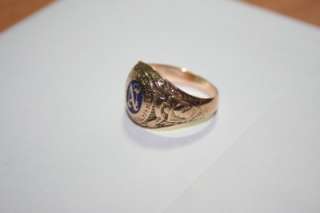 Orignal Vintage 1933 10K Class Ring NORRISTOWN High School, Norristown 