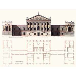  Walpole House Elevation Etching Campbell, Colen 