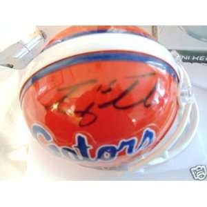Tim Tebow Florida Gators Autographed Mini Helmet:  Sports 