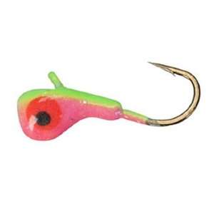 Lindy Toad Jigs Size 12 (LFTL12); Color Chart. Green Pink/Glow (49 