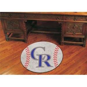 Colorado Rockies Round Baseball Mat (29):  Sports 