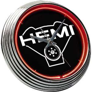  HEMI Neon Clock Automotive