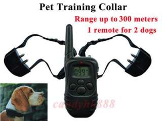 New LCD 100LV 300m Shock Vibra Remote Pet DOG Training Collar for 
