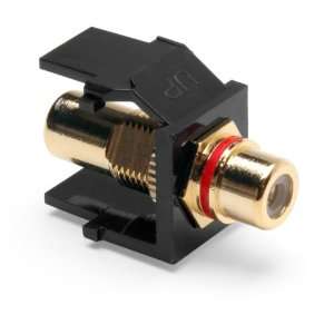 Leviton 40830 BER QuickPort RCA, Gold Plated Connector with Red Stripe 