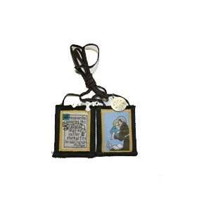  St. Anthony Wool Brown Scapular with Medallions 