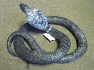 Fake Cobra Snake  Long Gray Foam filled Latex Snake. Great for use 