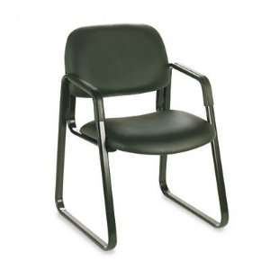  Safco Cava Black Vinyl Sled Base Chair: Office Products