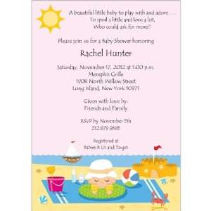  Beach Time Baby Shower Invitations   Set of 20 Baby