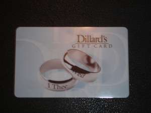 Dillards Gift Card wedding COLLECTIBLE only NO VALUE  