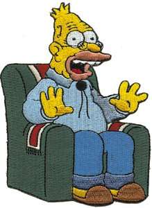 The Simpsons Grandpa Abe in Chair Embroidered Iron On TV 