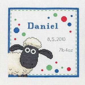  Shaun the Sheep Birth Sampler   Cross Stitch Kit Arts 