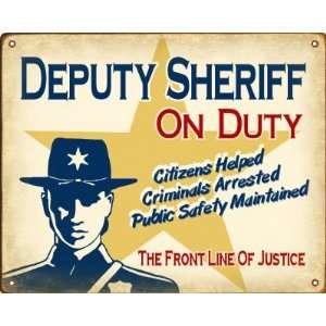 Deputy Sheriff On Duty Sign (Female Officer)