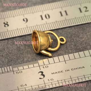 10pcs Gold Plated Kettle House Vintage Charms Jewelry Findings 18g 