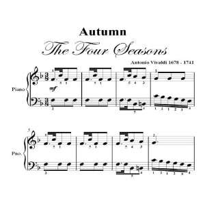   Autumn Four Seasons Vivaldi Big Note Piano Sheet Music: Vivaldi: Books