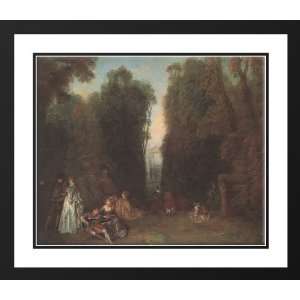  Watteau, Jean Antoine 34x28 Framed and Double Matted View 