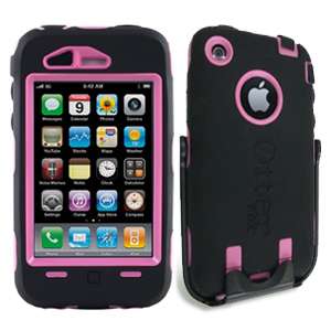 OTTERBOX DEFENDER BLACK PINK IPHONE 3G 3GS WITH CLIP  