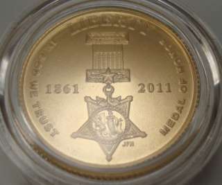 2011 P Unc. $5 gold Medal of Honor Commemorative w/ final mintage of 