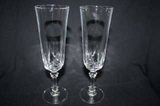 Crystal Champagne Flute Pair, Cut Glass   Please Contribute!  