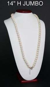 WHITE ROSEWOOD JEWELRY DISPLAY BUST NECKLACE CHAIN 14H  