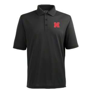  Nebraska Cornhuskers Black Pique Extra Light Polo Shirt 