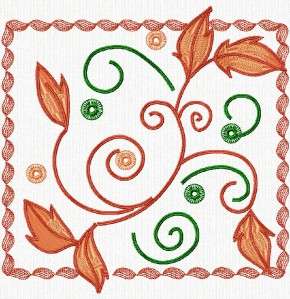 AUTUMN LEAVES 10 MACHINE EMBROIDERY DESIGNS 2 SIZES  