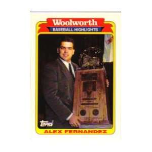  1991 Woolworths Topps #11 Alex Fernandez 