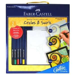   Creative Studio Watercolor Canvas Art Kit   Circles & Swirls: Arts