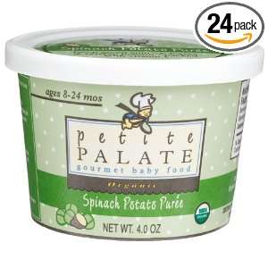   Organic Spinach Potato Puree Baby Food, 4 Ounce Paper Cup (Pack of 24