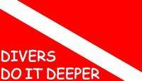 Divers Do It Deeper Dive Flag Scuba Sticker/Decal  