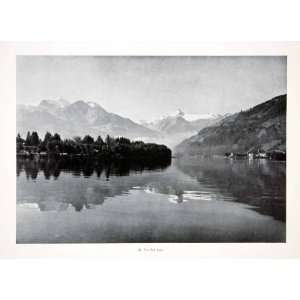 1956 Print Salzburg Zell Lake Valley City Austria Schistous Range 