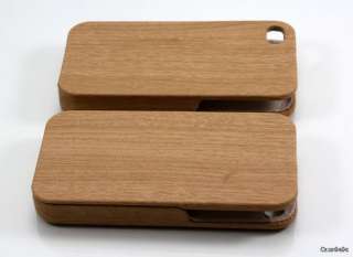 Wood Pattern Flip Hard Cover Case + Screen Protector For iPhone 4 4S 
