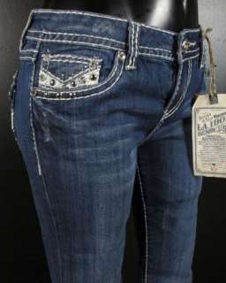 NWT Womens LA IDOL Bootcut Jeans HUGE CRYSTALS & STUDS 1049LP  