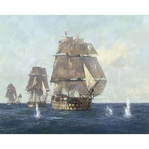   Shots, HMS Victory, Battle of Trafalger Canvas Giclee: Home & Kitchen