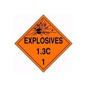  DOT Placards EXPLOSIVES 1.3C (W/GRAPHIC) 10 3/4 x 10 3/4 