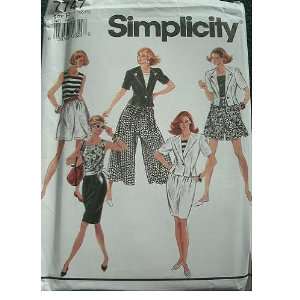 MISSES CULOTTES, SKIRT, TOP & JACKET SIZE 12 14 16 SIMPLICITY PATTERN 