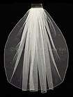1T Ivory Elbow Length Scattered Rhinestones Pencil Edge Wedding Bridal 