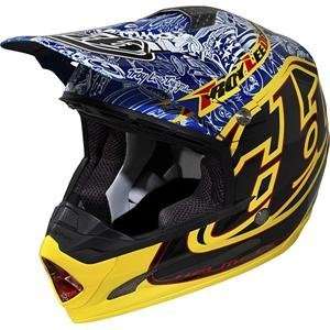  Troy Lee Designs SE2 History Helmet   X Large/Blue/Yellow 