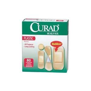 Medline CURAD Adhesive Bandages   Plastic Assorted, 80 count   Qty of 