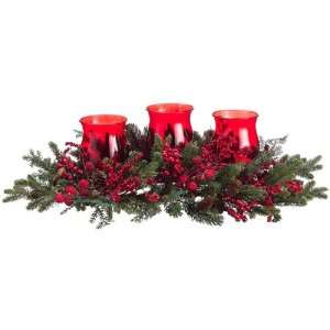  30 Berry & Pine Christmas Centerpiece Arrangement with 